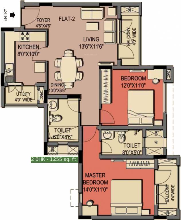 Floor plan for Puravankara Purva Mayfair